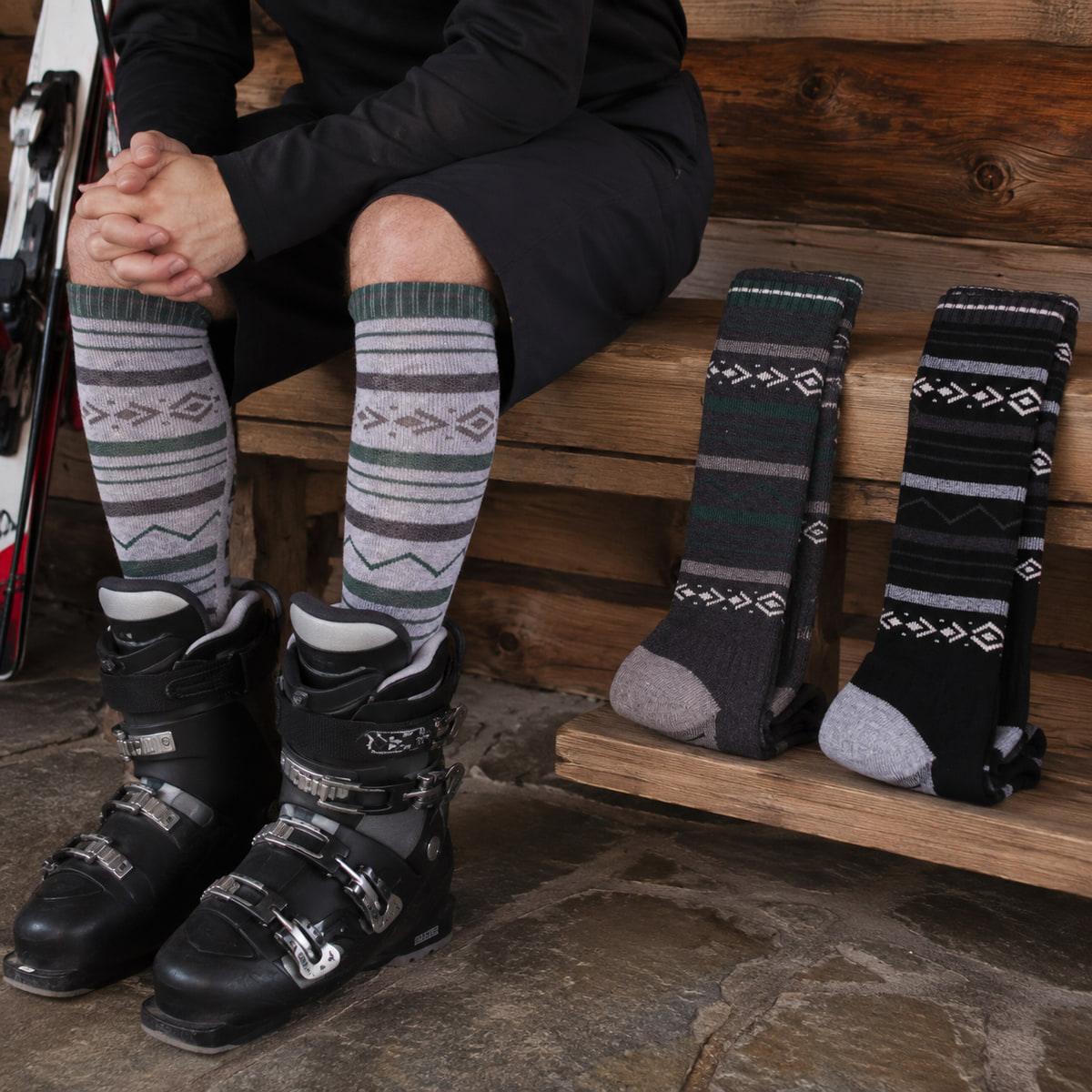 Thermal Sock Winter - Mens Merino Wool Knee High Ski