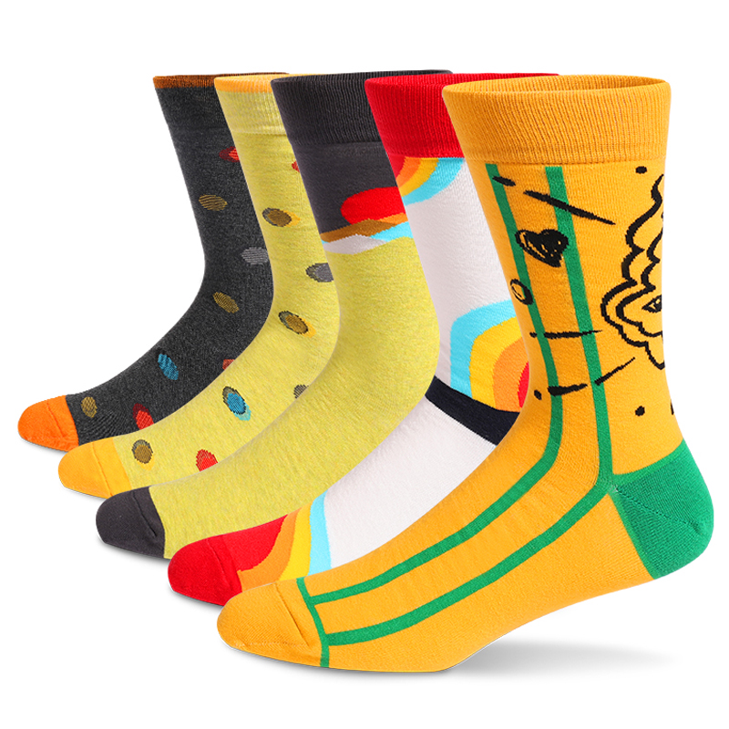 Dress Sock Men - 5Pairs Mens Fun Dress Socks, Pattern