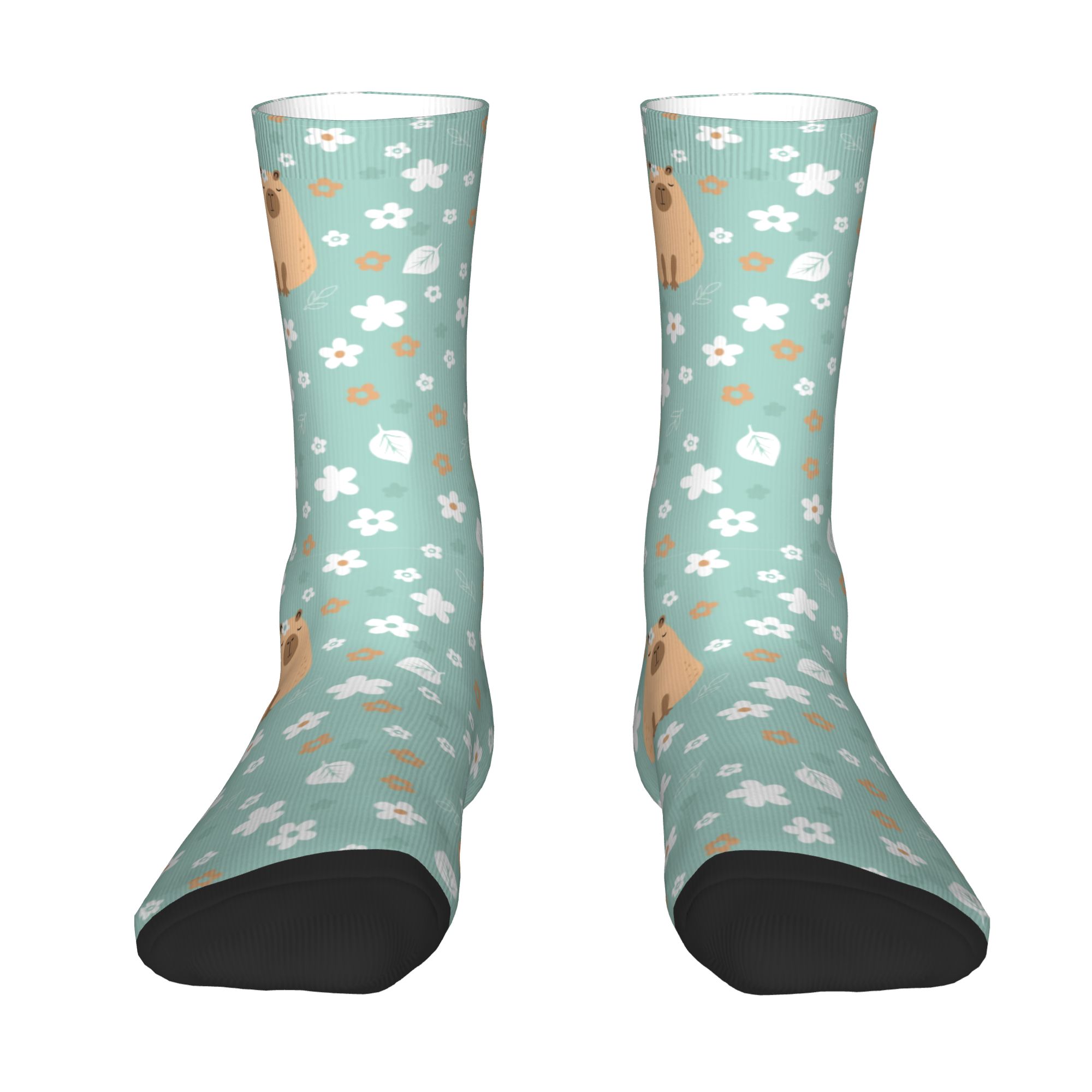 Custom Funny Capybara With Flo - đánh giá và giá Dress Sock Men