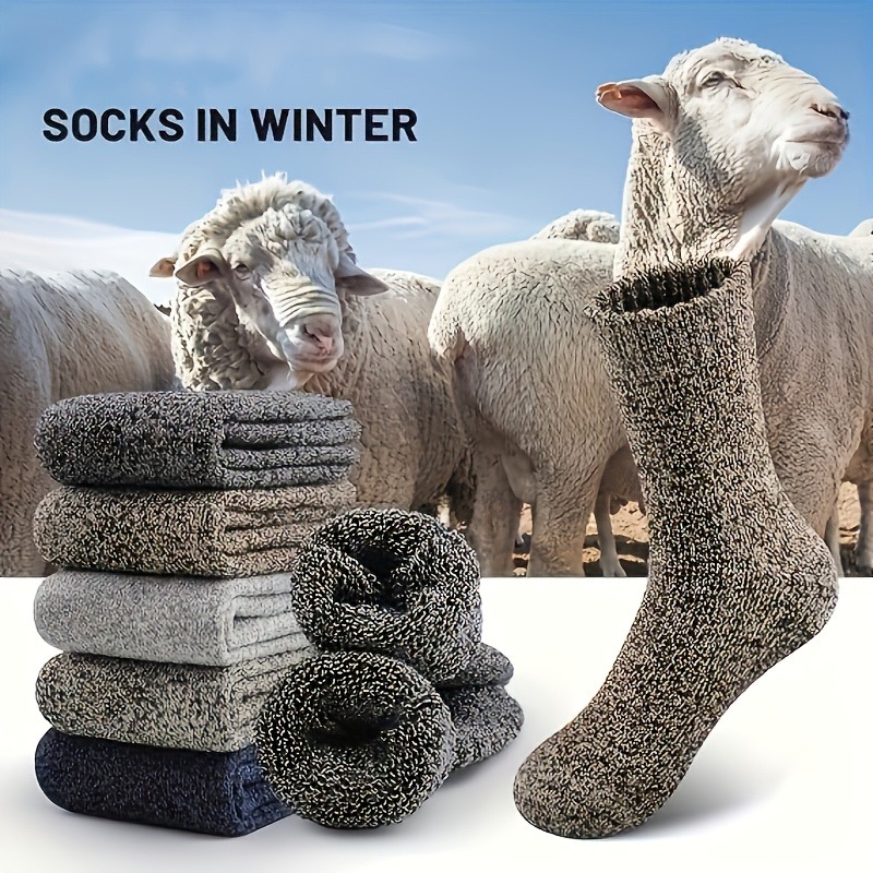 5pcs Men's Thick Warm Socks 5  - đánh giá và giá Thermal Sock Winter