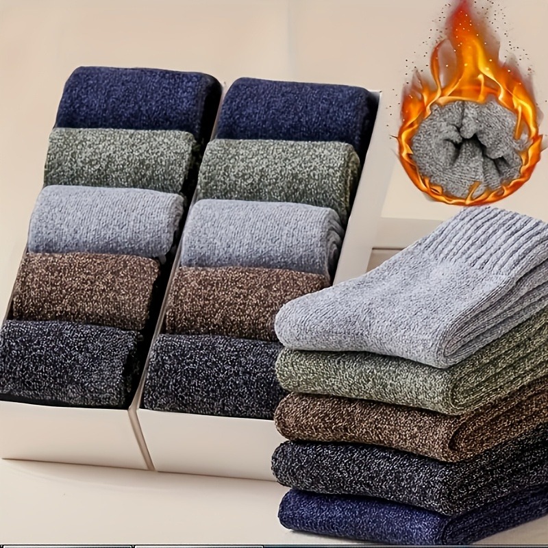 5pcs Men's Thick Warm Socks 5  - đánh giá và giá Thermal Sock Winter